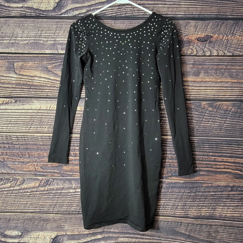 XS Moda International Dress from VS. Black with shiny rhinestones.